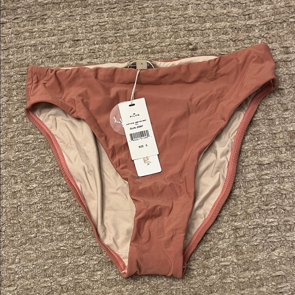 Pilyq Swim Bikini Bottom in Dusty Rose